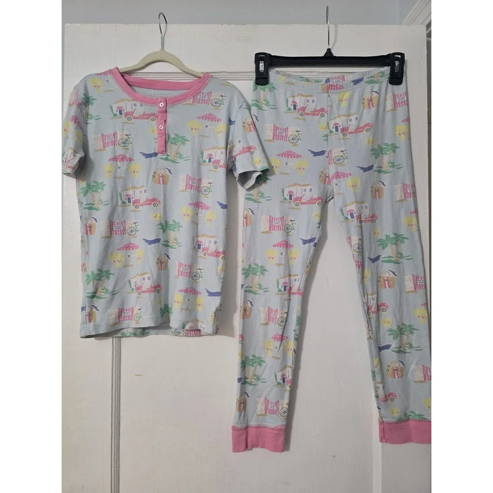 Beaufort Bonnet Company Pima Cotton Bahama Bound Pajamas Shirt Sz 14, Pants 12